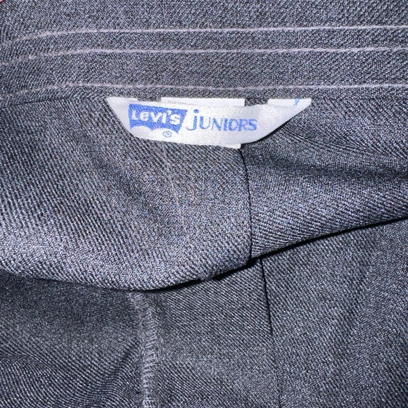 Vintage Levi Juniors Charcoal linen Pants sz 3 - Picture 8 of 9